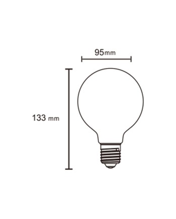 BOMBILLA LED OPAL G95 - E27 – 8W - 3000K  DIMABLE